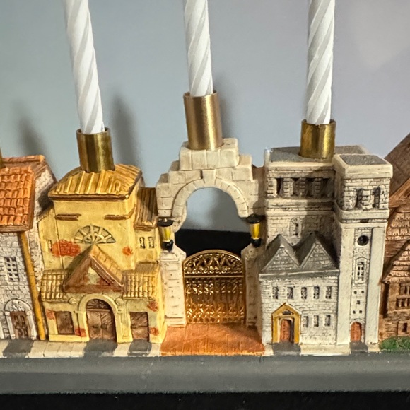 "Lost Synagogues of Europe" Hanukkah Menorah, also known as a hanukkiah. - Picture 5 of 12